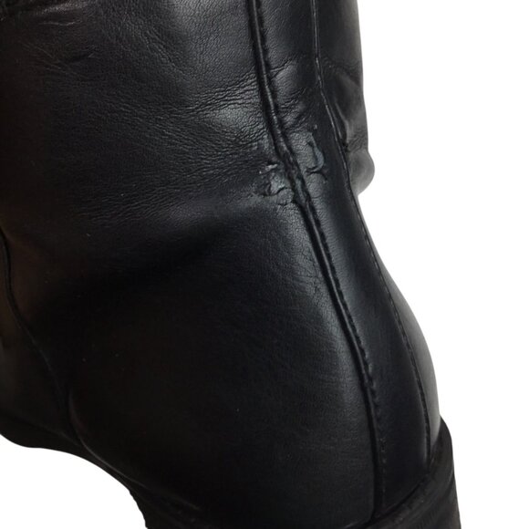 Sam Edelman Pam Over-The-Knee Black Leather Textile Boots Womens 8M - Picture 16 of 16